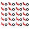 20PCS ABS Fishing Hook Holder with 3 Size Rubber Rings Lure Holder  For Fishing Rod
