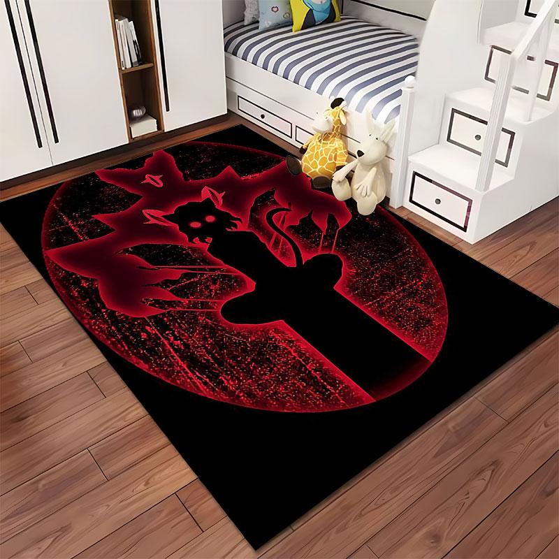 Dark Demon Cat Silhouette Carpet suitable as a non-slip mat for the living room or bedroom sofa