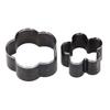 2Pcs Leather Cutting Die Set Flower Shaped Manual Punching Molding Alloy Steel Craft Tools 58mm