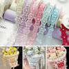 New DIY Sewing Supplies Embroidered Lace Ribbon Wedding Dress Quality Flower Trim Home Decor Beaded Fringe Lace Flower Wrapping