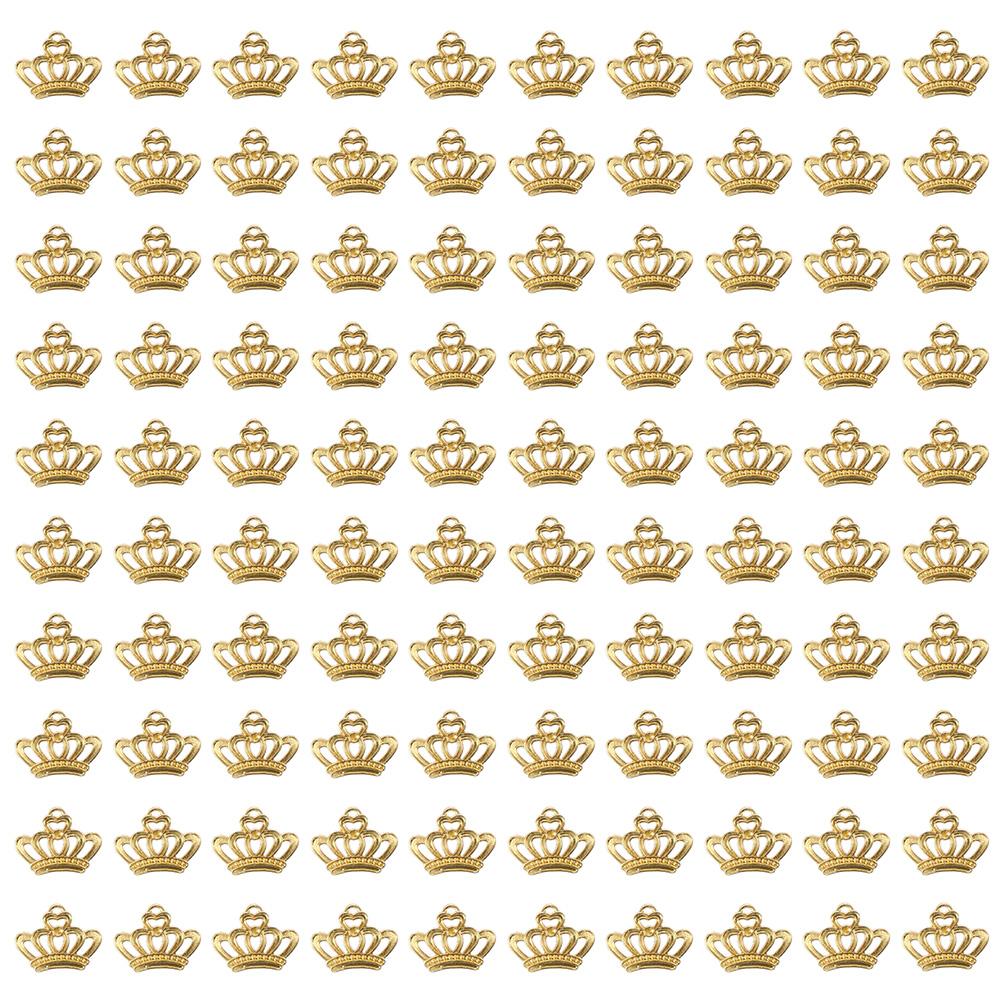 

100 шт., подвеска в виде короны из сплава, кулон 23*18 мм, подвеска из сплава для поделок своими руками