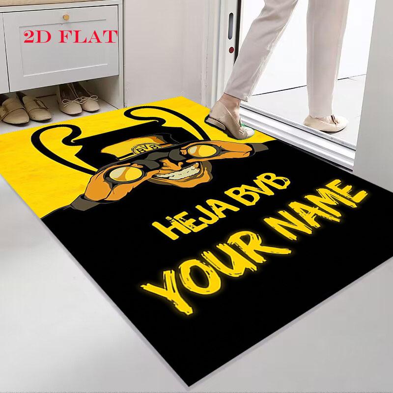 Custom Borussia Dortmund Carpet Rug for Living Room Bedroom Home Sofa Decoration,Kids play Nonslip Floor Mat