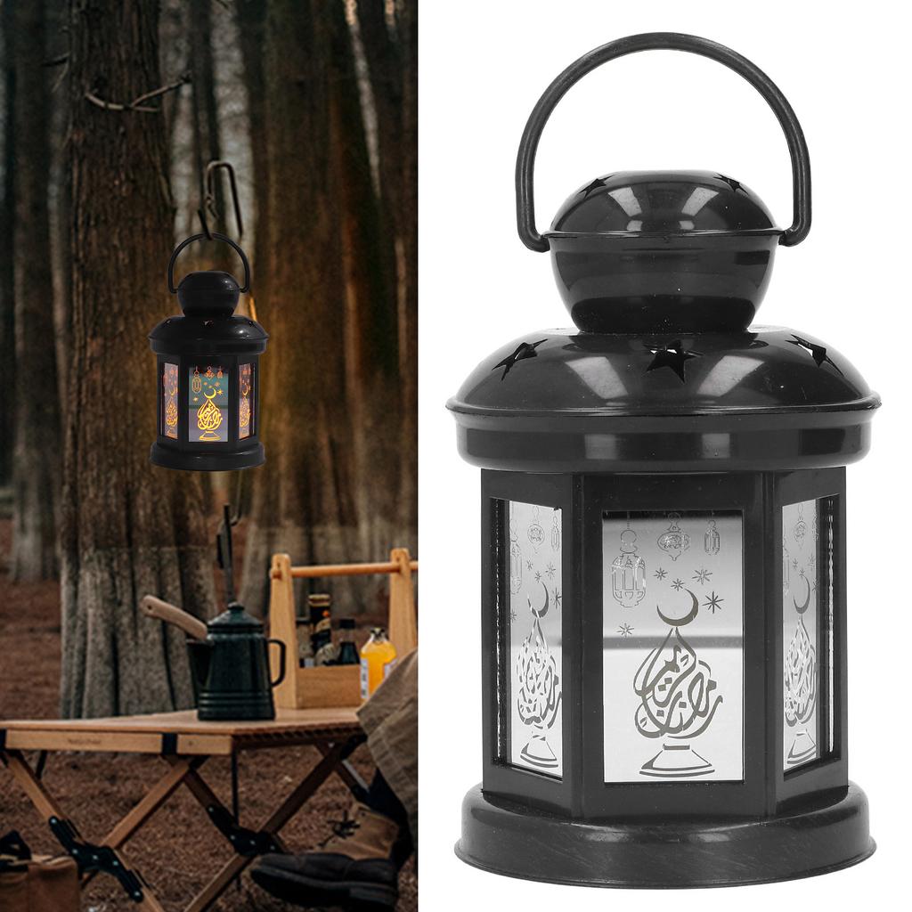 LED Lantern Lamp Cute Vintage Battery Powered ABS Decorative Camping Lantern for Party Bar Cafe