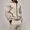 Men's Comfortable Fleece Hooded Sweatshirt Zipper Sports Suit Long Sleeved Sweatshirt Autumn and Winter Season