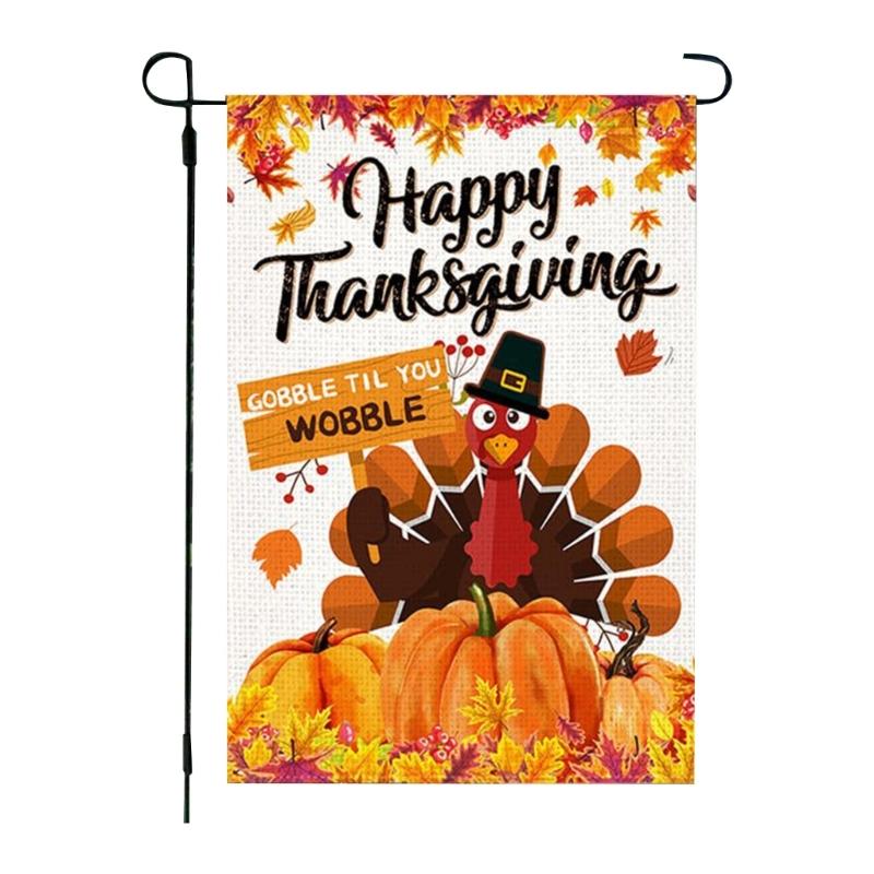 

Helmet Turkey Sports reversible Garden Flag 45x30cm/18x12in Yard Thanksgiving Festival Decoration