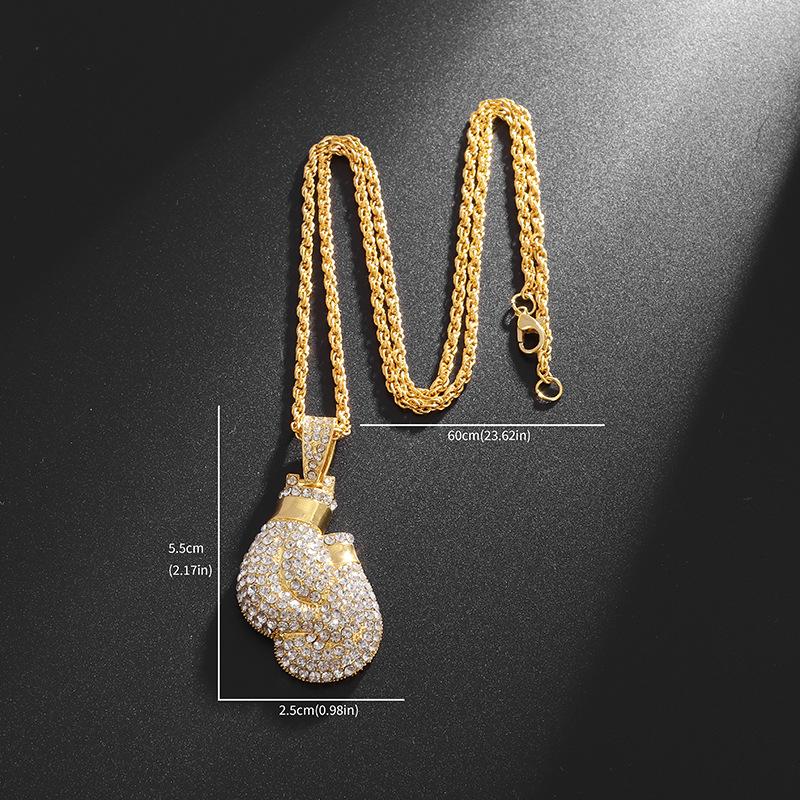 Collana Ciondolo Guantone da Boxe Personalizzato Hip Hop