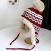 Women Winter Warm Knitted Hat Girl Kawaii Artificial Imitation Fur Plush Hat Outdoor Cycling Snow Skiing Hats