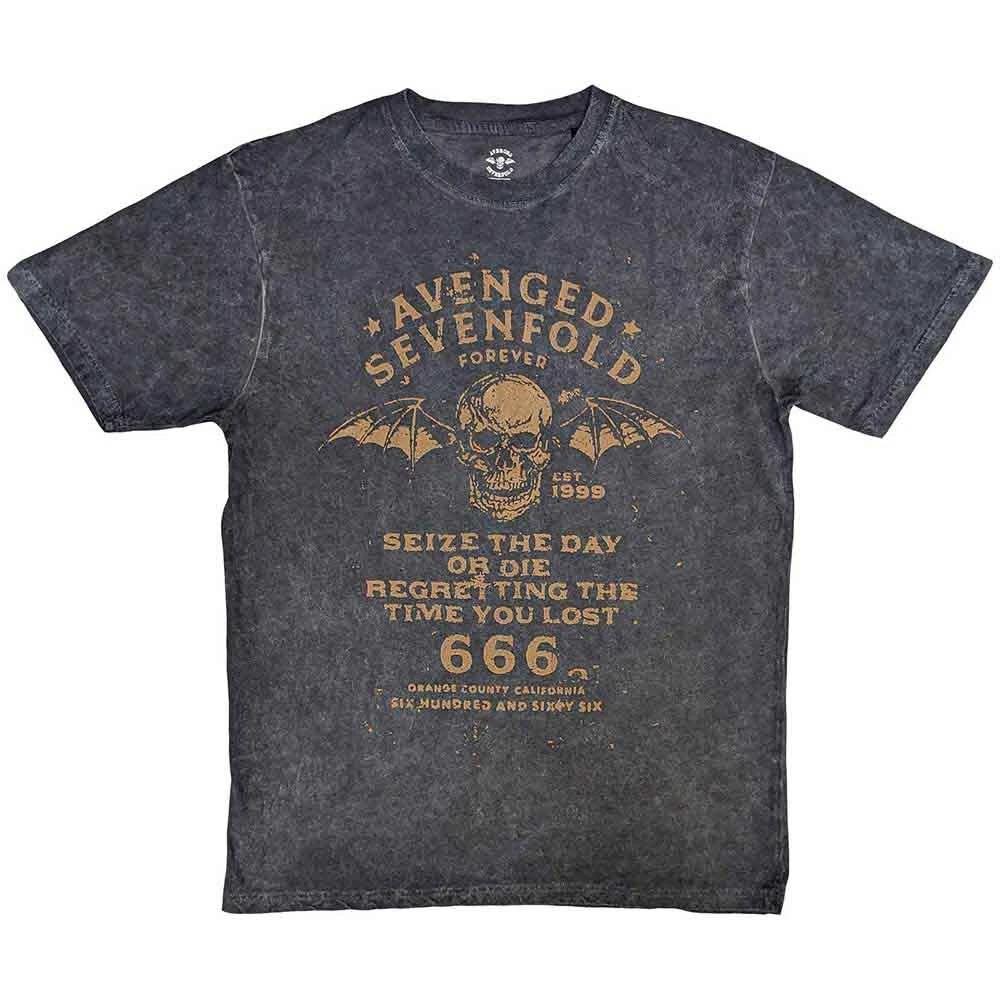 Avenged Sevenfold Seize The Day Black Wash T shirt - NEW M