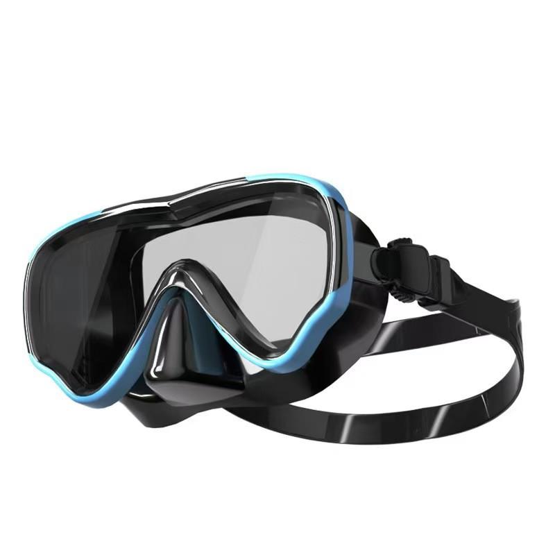 Waterproof Tempered Glass Double Lens CE Certified Spearfishing Freediving Snorkeling Mask M/L Size