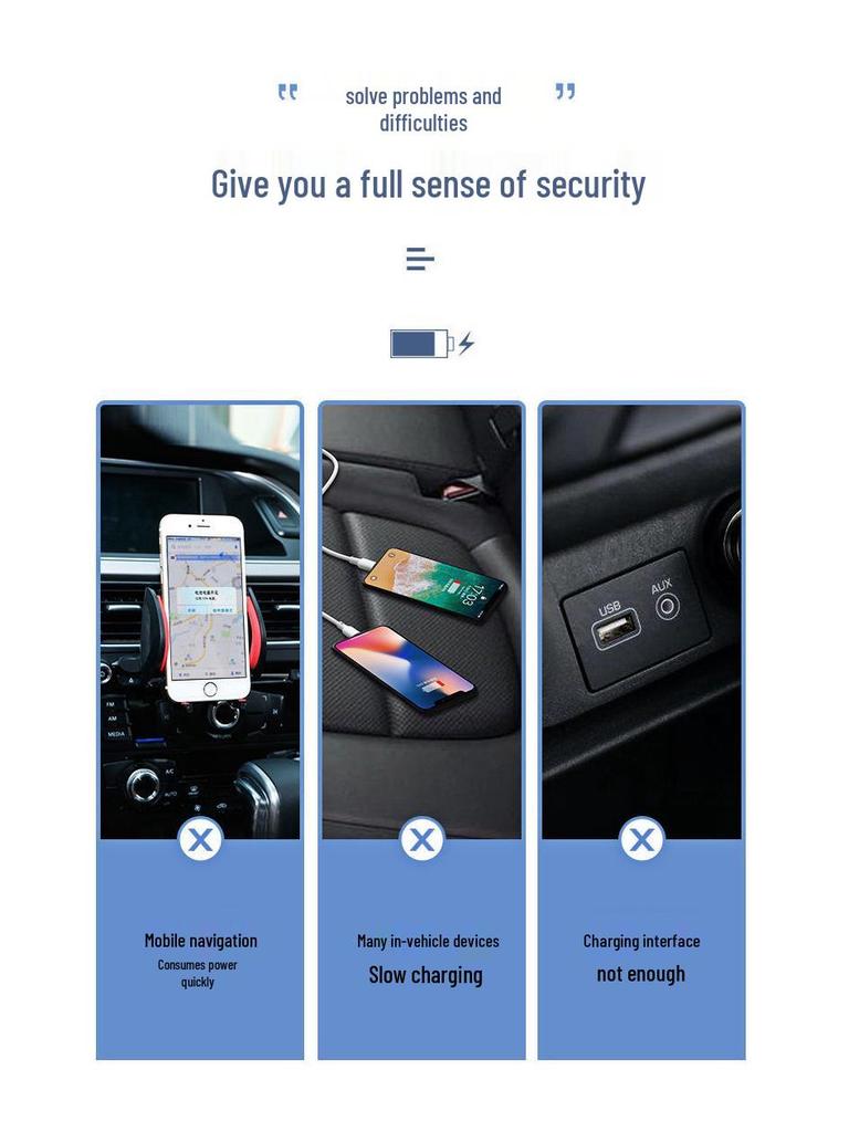 Dual Port USB-C Car Charger for Fast Charging - Compatible with Apple Devices