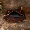 Sac à Bandoulière en Cuir Véritable pour Homme, Rétro Fait Main Poli Couche Supérieure Cuir de Vachette, Petit Sac Bandoulière Européen et Américain, Sac de Trajet