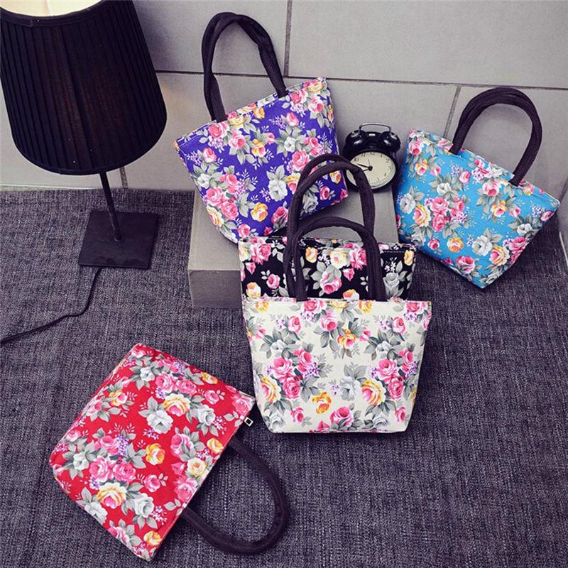 Women Girls Printing Canvas Shopping Handbag Shoulder Tote Shopper Bag Luxury Handbags Women Bags