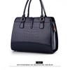Women's One Shoulder Bag Bright Leather Crocodile Texture PU Leather Portable Women's Bag One Shoulder Diagonal Large Capacity Women's Bag