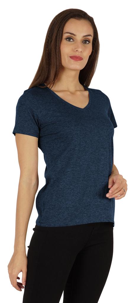 Inkmeso Womens Short Sleeve V-Neck Shirts Casual Regular Fit Tee T-Shirt Basic