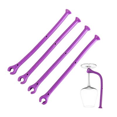 Silicone Fixed Bar Kitchen Tools Adjustable Flexible Wine Fixed Rack Wine Glass Holder Stemware Saver Dishwasher Holder