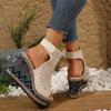 Fashion 2025 Brand Plus Size  Sandals Fashion Hollow Casual Sandals Women Hot Sale Peep Toe Wedge Sandals Zapatos