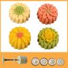 Blomstermønster Månekakeformer MidHøstfestival Mooncake Maker Cookiestempler Håndtrykk Månekakebakeverktøy