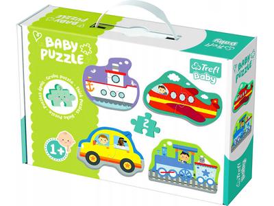 Trefl First Puzzle Baby Transport Vehicles Plane Car Ship Train 1+