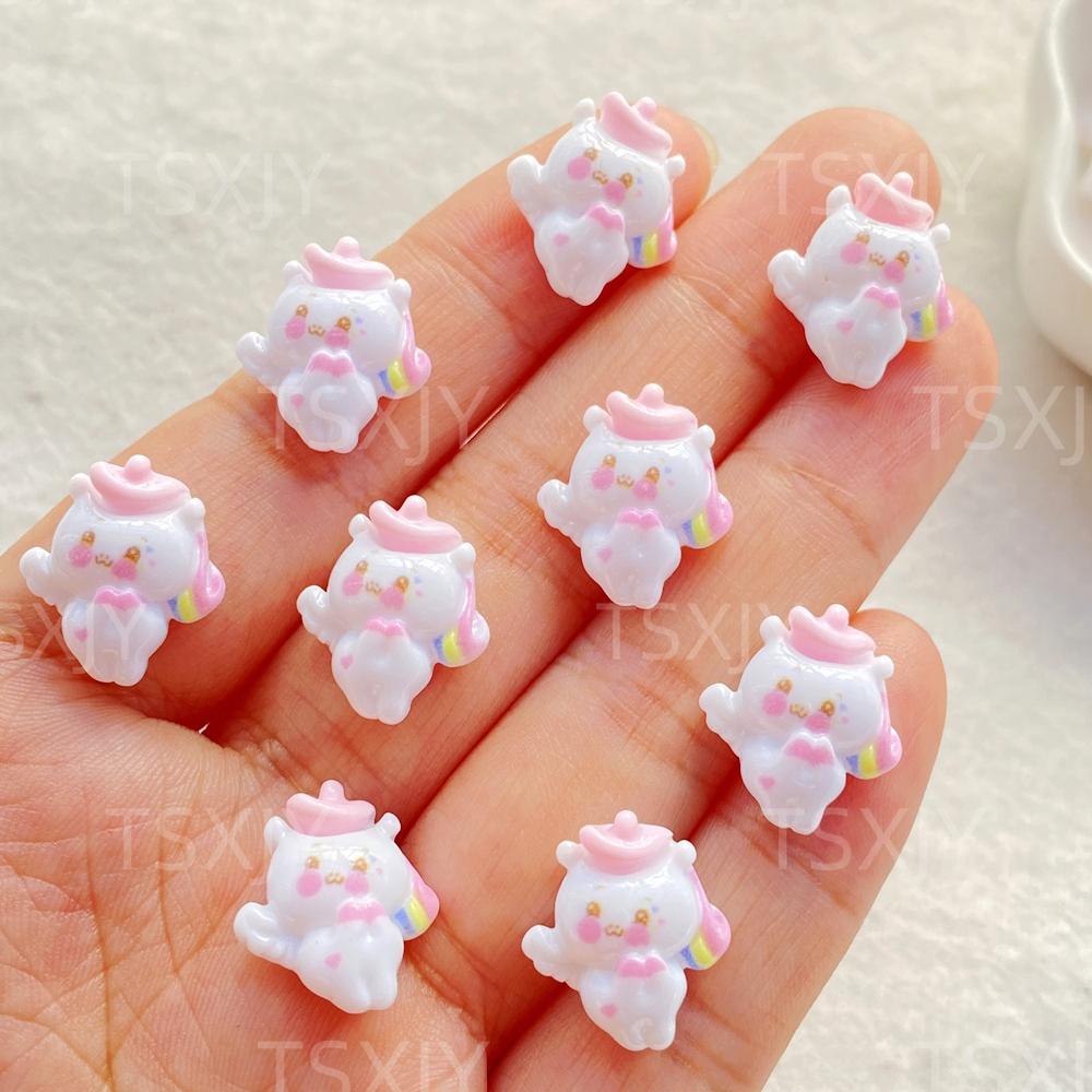 

20pcs Mix Mini Pink Cartoon Unicorn Horse Nail Art Flatback Stone Figurines Scrapbook Charm DIY Jewelry Decor Crafts