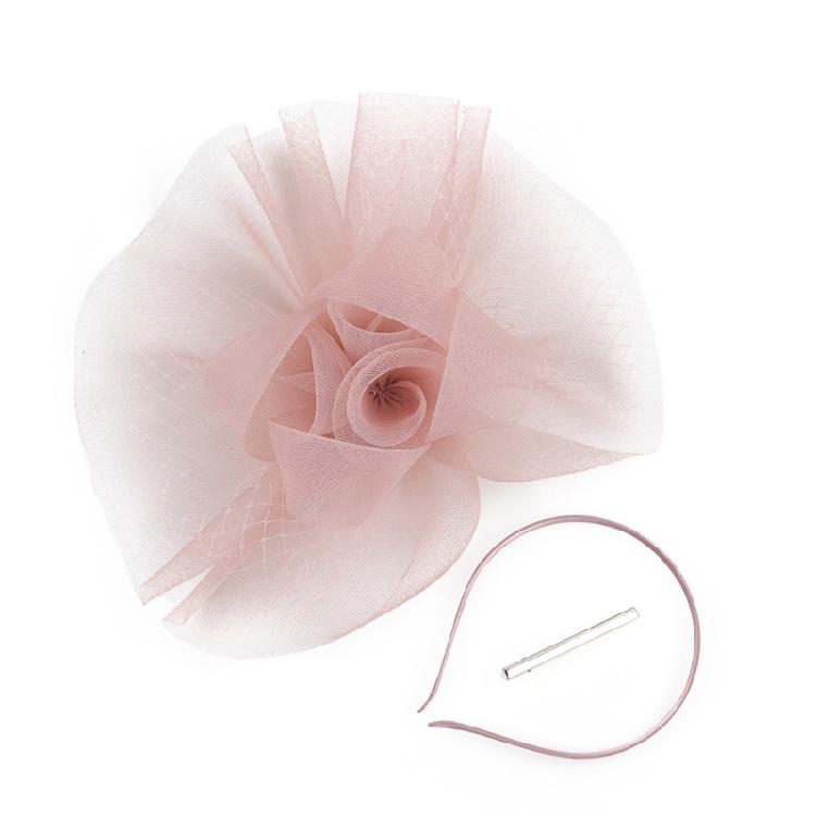Fascinators Hat Flower Mesh Decors Headbands and Clip Teas Party Headwear Breathable Polyester Fabric Wedding Accessory