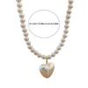 Elegant Faux Pearls Necklace Elegant  Lovely Heart Pendant Neckchain
