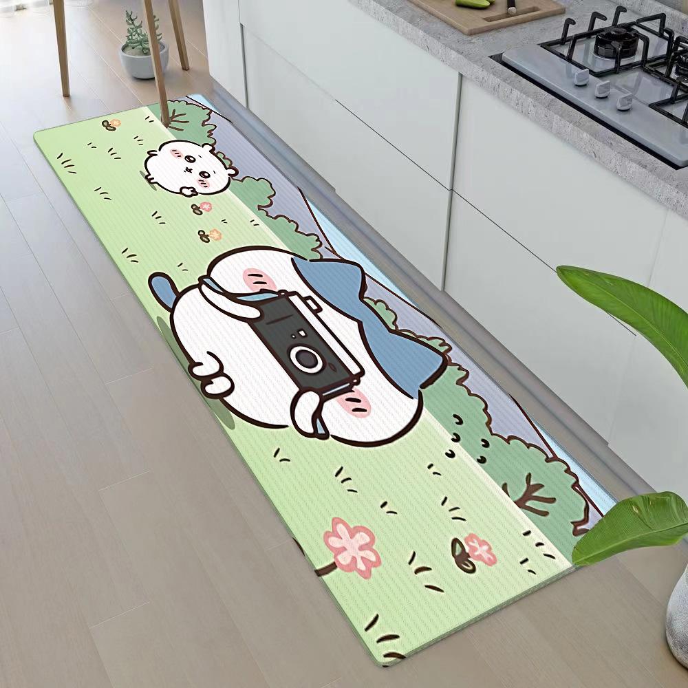Entrance Front Door Doormat Anime Chiikawas Non-slip Kitchen Rug Living Room Rugs Balcony Bathroom Foot Mat Floor Mats Carpet