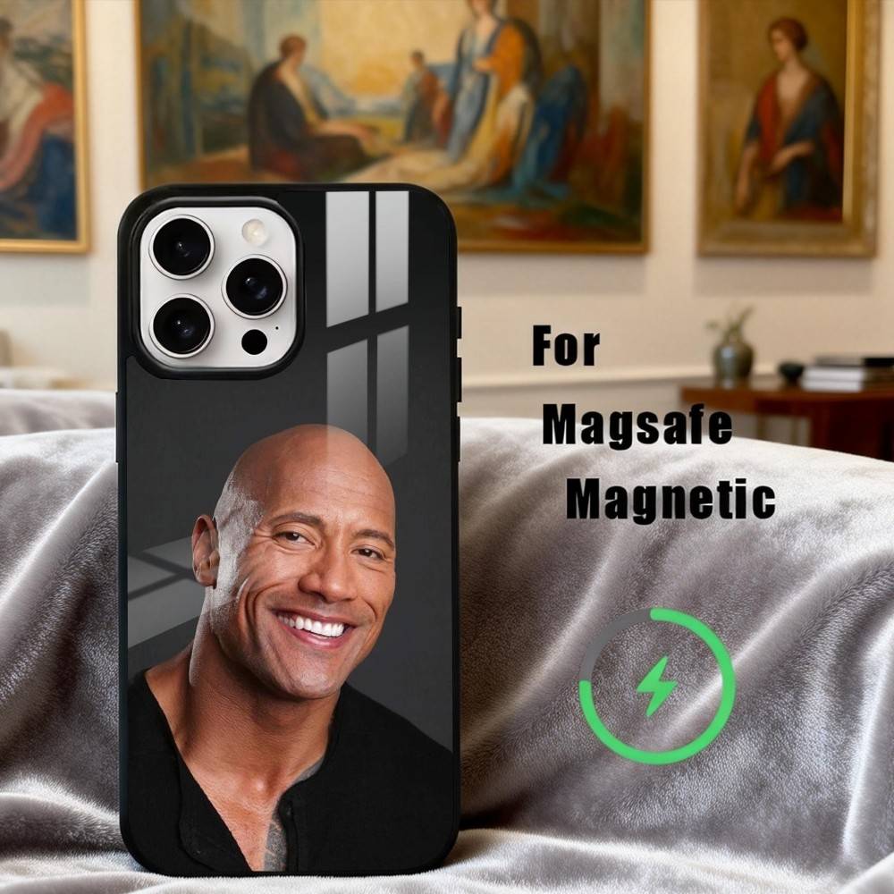 D-Dwayne Powerful J-Johnson Phone Case For iPhone17,16,15,14,13,12,11 Plus,Pro Max Magnetic For Magsafe Wireless Charging