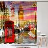 European American style Shower Curtain 3D Printing Retro Scenery Bathroom Curtains Home Decor Polyester Bath Curtains With Hooks