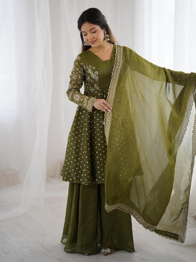 Designer Paksiatni Bollywood Top Palazzo Suit Party Wedding Wear Salwar Kameez