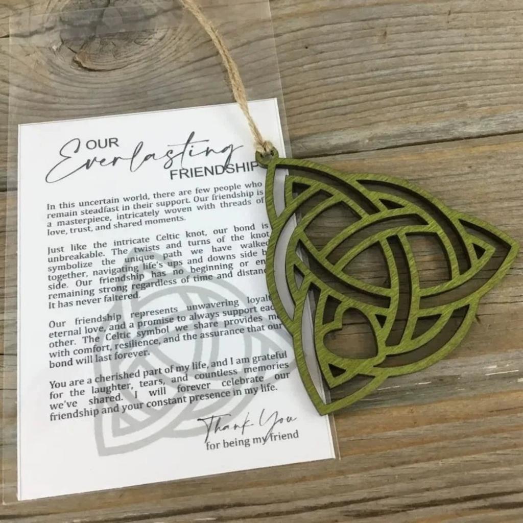 Friendship Story Card Celtic Knot of Friendship Story Card Christmas Ornament
