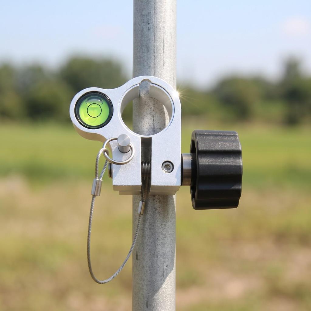 Secure Pole Clamp with Bubble Level Built-in Spirit Portable