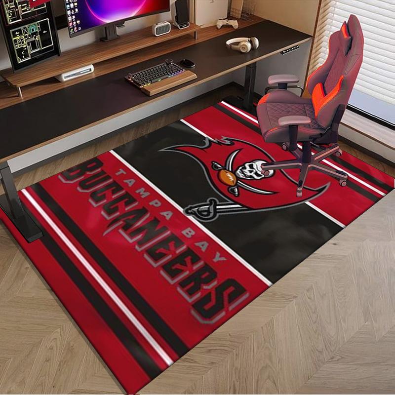 Tampa Bay Buccaneers Helm Bereichsteppich für Büro, Stuhlmatte, Dekorativer Teppich Wohnzimmer Matte, Große Größe Fan Geschenke Weihnachtsgeschenke