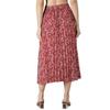 Red Floral Printed Flared Skirt Indian Women's Casual Wear Middi Skirt Dress