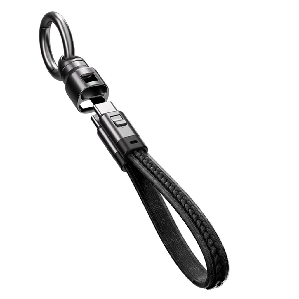 PD240W Keychain Fast Charging Cable 2-in-1, 240W Type-C To Type-C Cable with Smart Chip, Portable Charging Cord for Laptop Tablet Phone, Trave