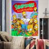 Cartoon TThe Cool SSimpsons Printed Large Wall Tapestry Hanging Tarot Hippie Wall Rugs Dorm Art Home Decor