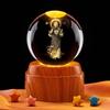Bluetooth Colorful Night Light with Girlfriend Figure Display - Crystal Ball Holiday Gift