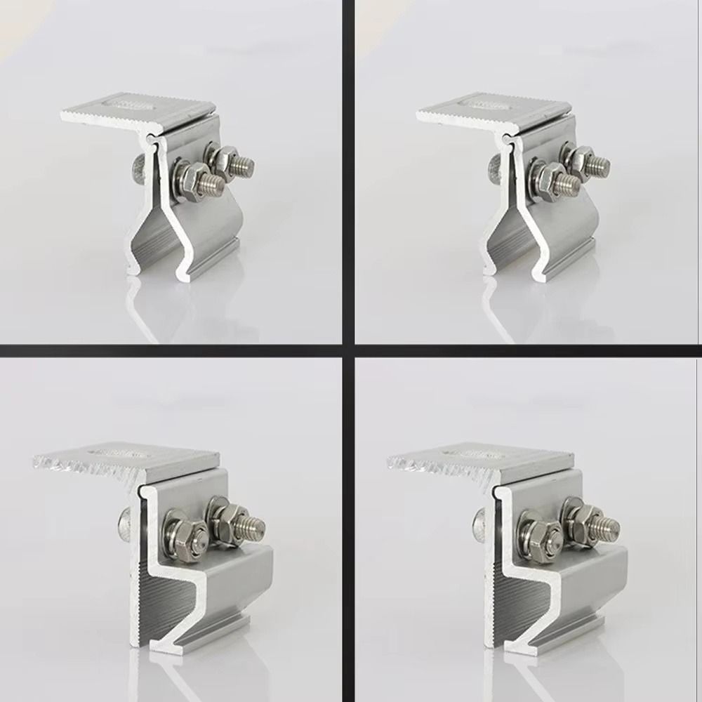 1Pcs Aluminum Alloy Standing Seam Clamp Photovoltaic Fixing Clip for Metal Roof House RV Boat