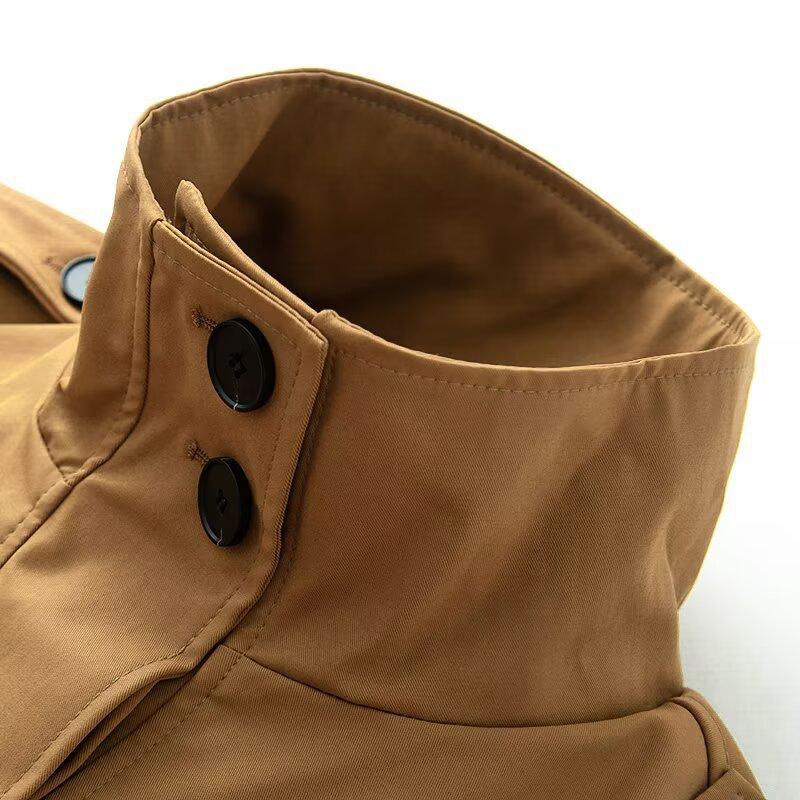 Autumn new temperament simple fashion belt stand-up collar trench coat 5320888