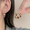 Stainless Steel Hoop Earrings for Women Girls Trendy Elegant Enamel Color Ear Loops Wedding Accessories Creative Jewelry Gifts