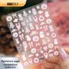 New 3D Embossed Christmas Nail Stickers - Sweet Princess Style for Kids