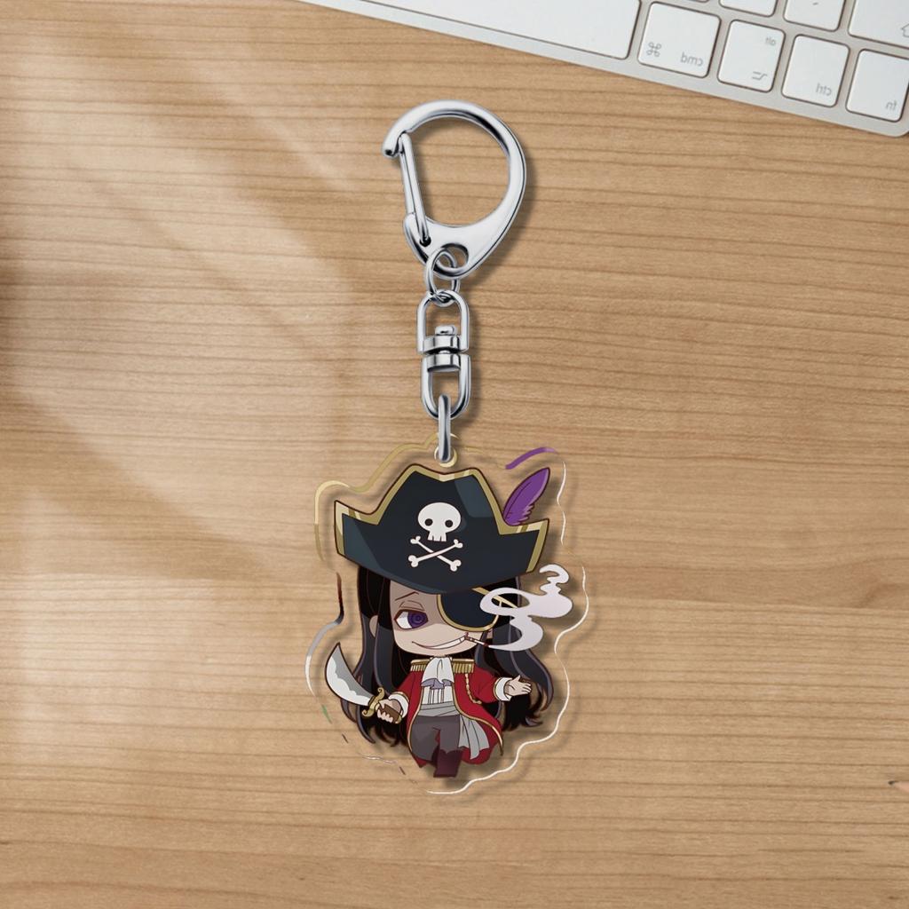 Fire Force Acrylic Cartoon 6cm Anime Pendant Keychains Holder Car Key Chain Key Ring Phone Bag Hanging Jewelry Gifts Accessories