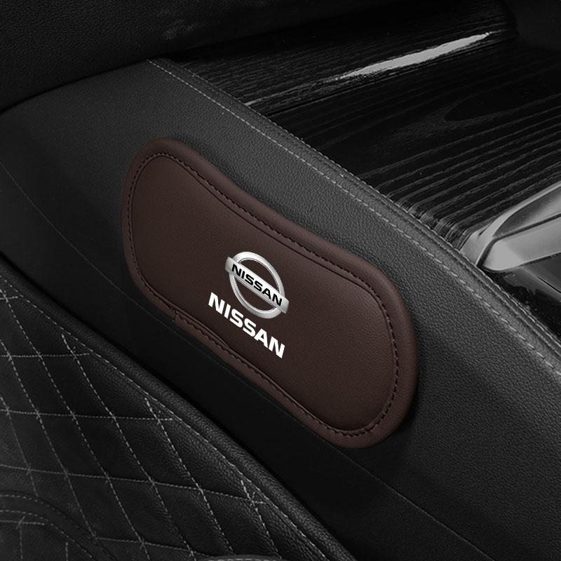 Leather Car Pillow Car Knee Pad Elastic Memory Foam Leg Pad For Nissan Nismo Tiida Sylphy Teana X Trail T30 T32 Almera Qashqai J10 J11