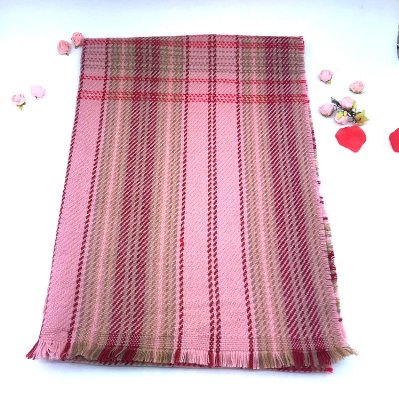 Autumn and winter twill jacquard street style warm neutral double-sided imitation cashmere plaid scarf plaid