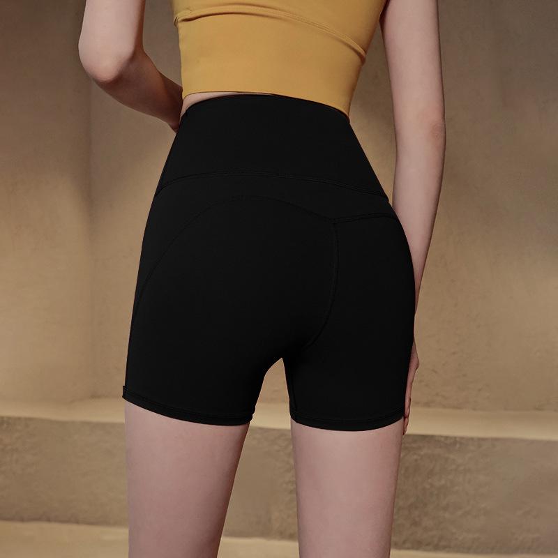 Women's High-Waist Breathable Yoga Shorts - Hip Lift & Anti-Exposure Design