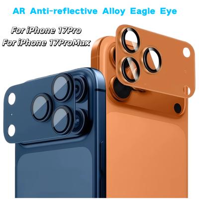 Protector de lente de cámara de aleación de aluminio metálico, cubierta de vidrio templado, protector de pantalla y accesorios para iPhone 17 Pro Max