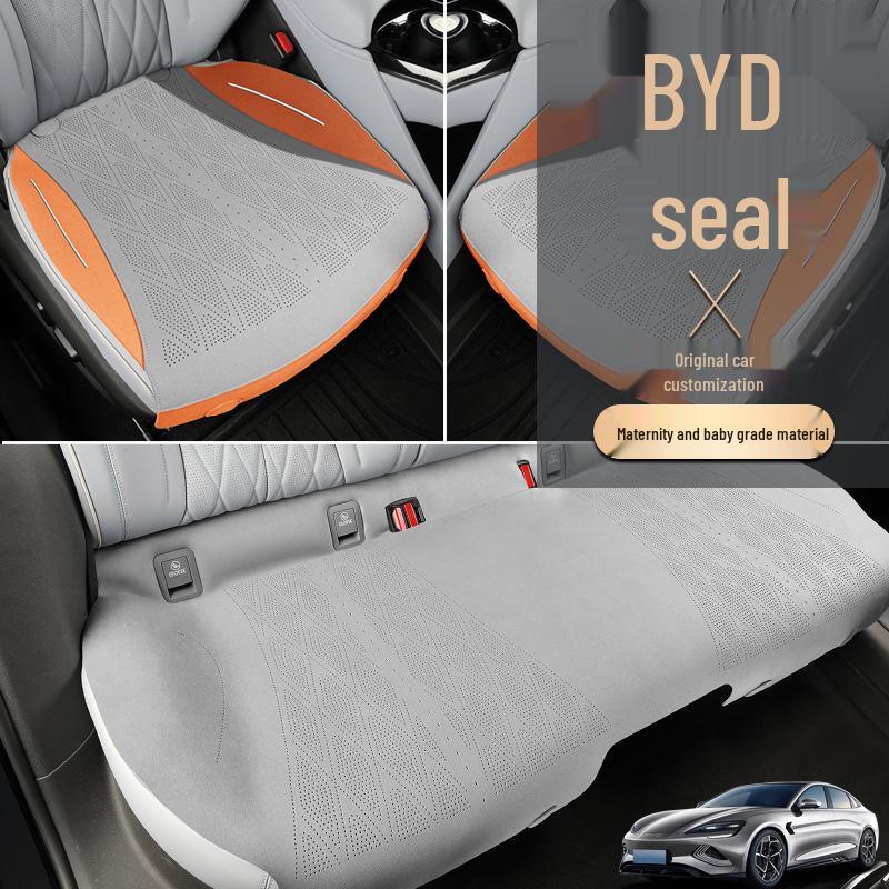 BYD Seal Aviation-Grade Suede Car Seat Cushion Set, 3-Piece Front Seat Cover