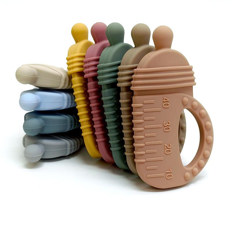 Non-Toxic Baby Teething Stick Silicone Teethers Toys Bottle Teethers Baby Teethers Biteable Toys