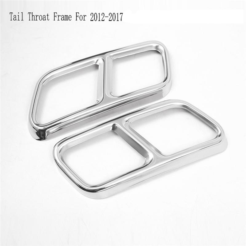 Rear Dual Exhaust Muffler Pipe Cover Trim Tail Throat Frame In Stainless Steel For Mercedes Benz GLK X204 CLS W218 2012-17