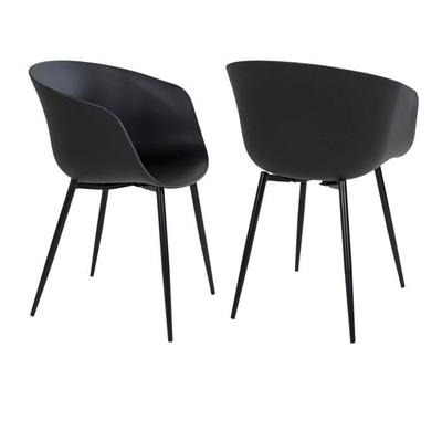 4 schwarze Gartenstühle RODA