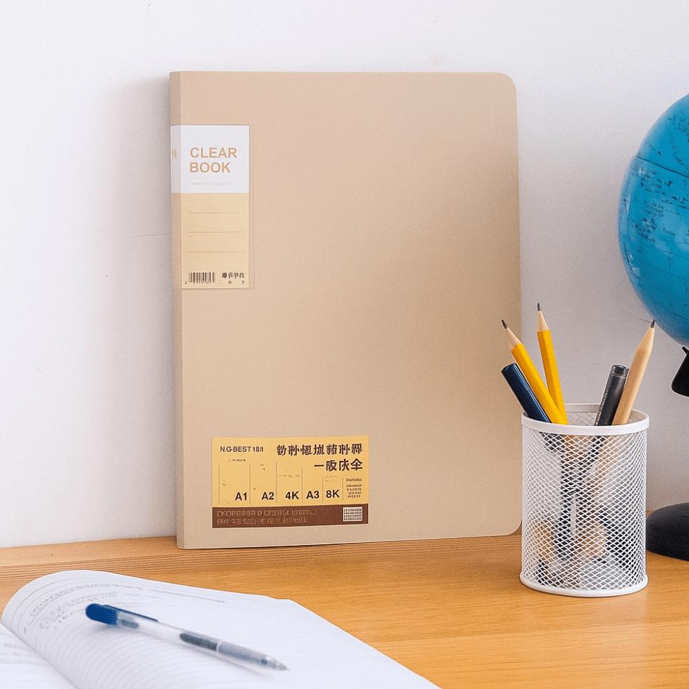 Thickened Large Portfolio Sketch Folder Light Retro Color Album Document Bag  Art